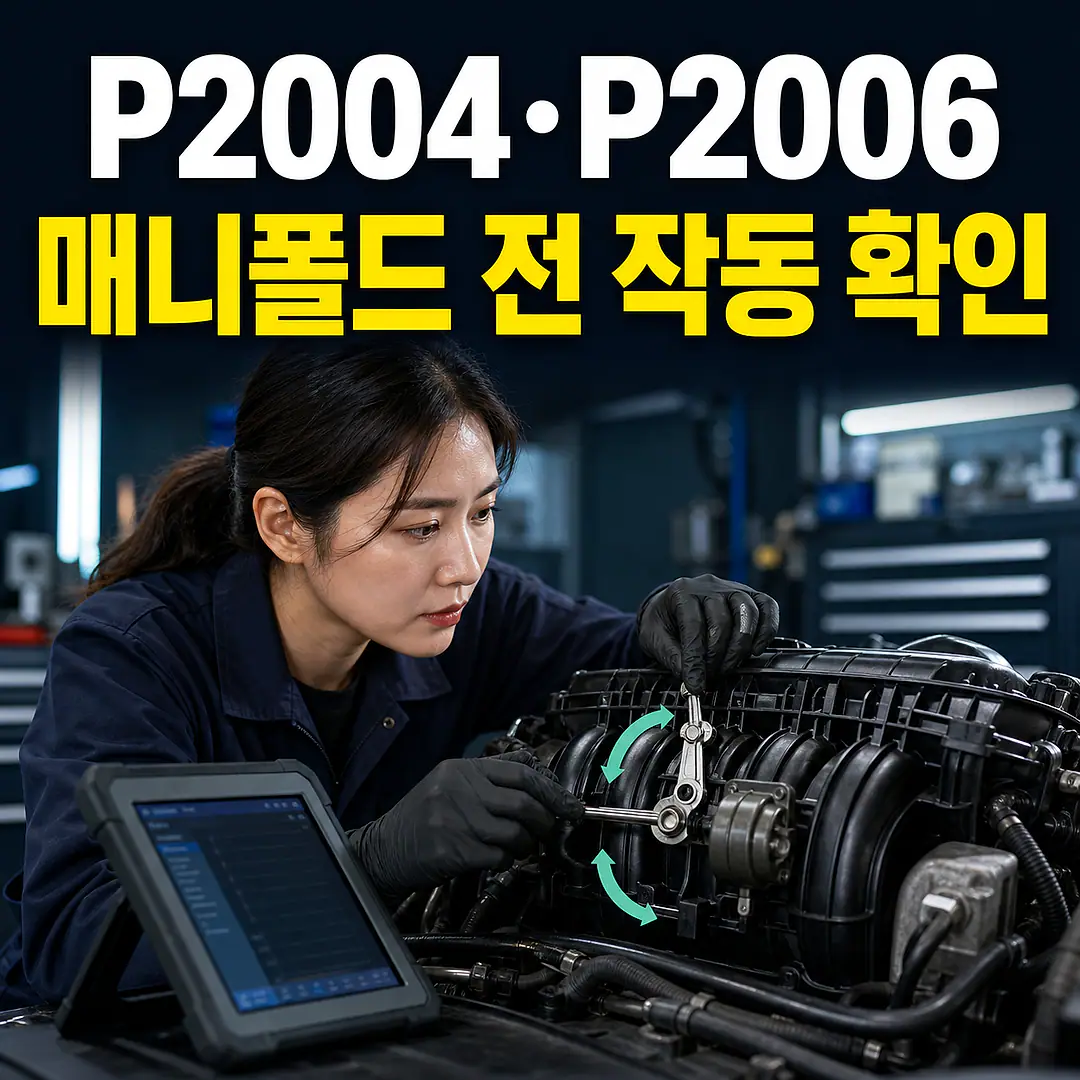 P2004·P2006 흡기 러너 고착, 촉매 전 작동 확인 정사각형 썸네일