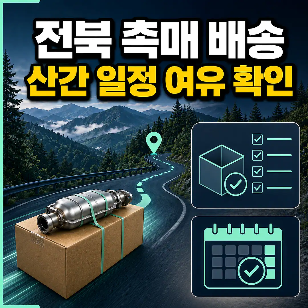 전북 자동차 촉매 배송, 무주·장수 정비 예약일에 맞춰 보내도 될까? 정사각형 썸네일