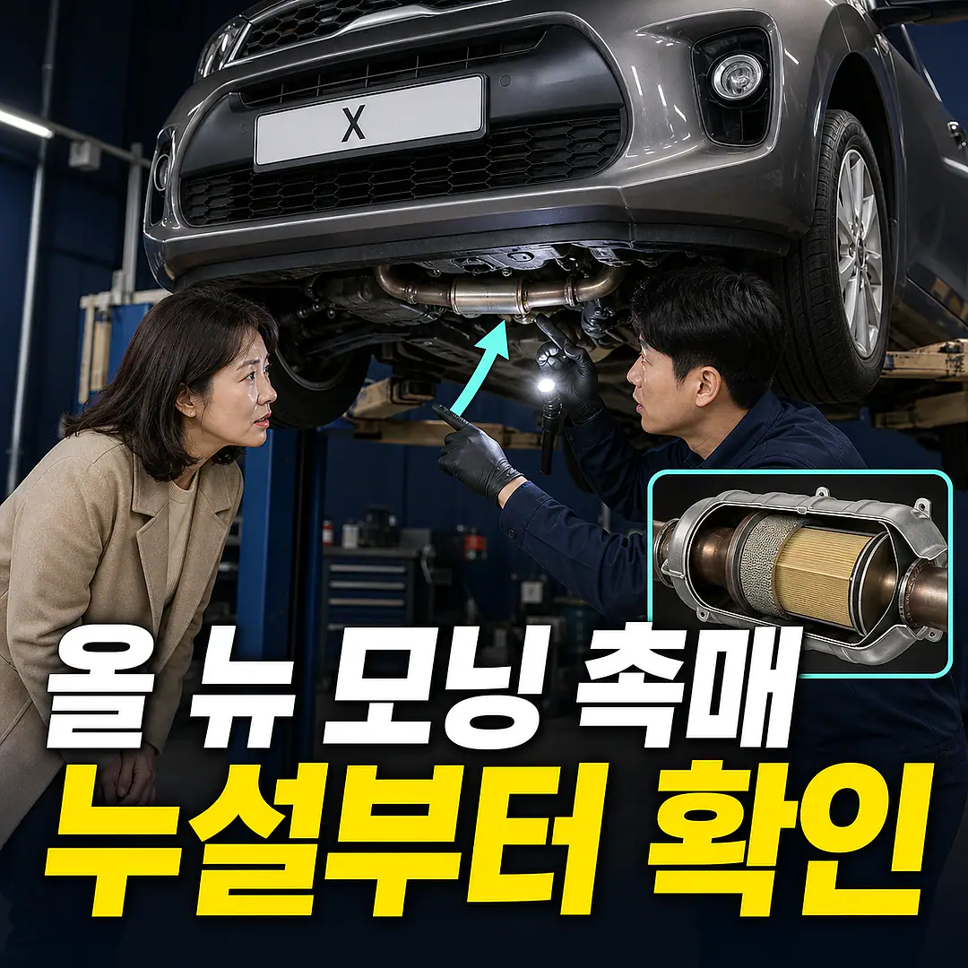 올 뉴 모닝 촉매 교체 비용, 매니폴드·누설 확인 정사각형 썸네일