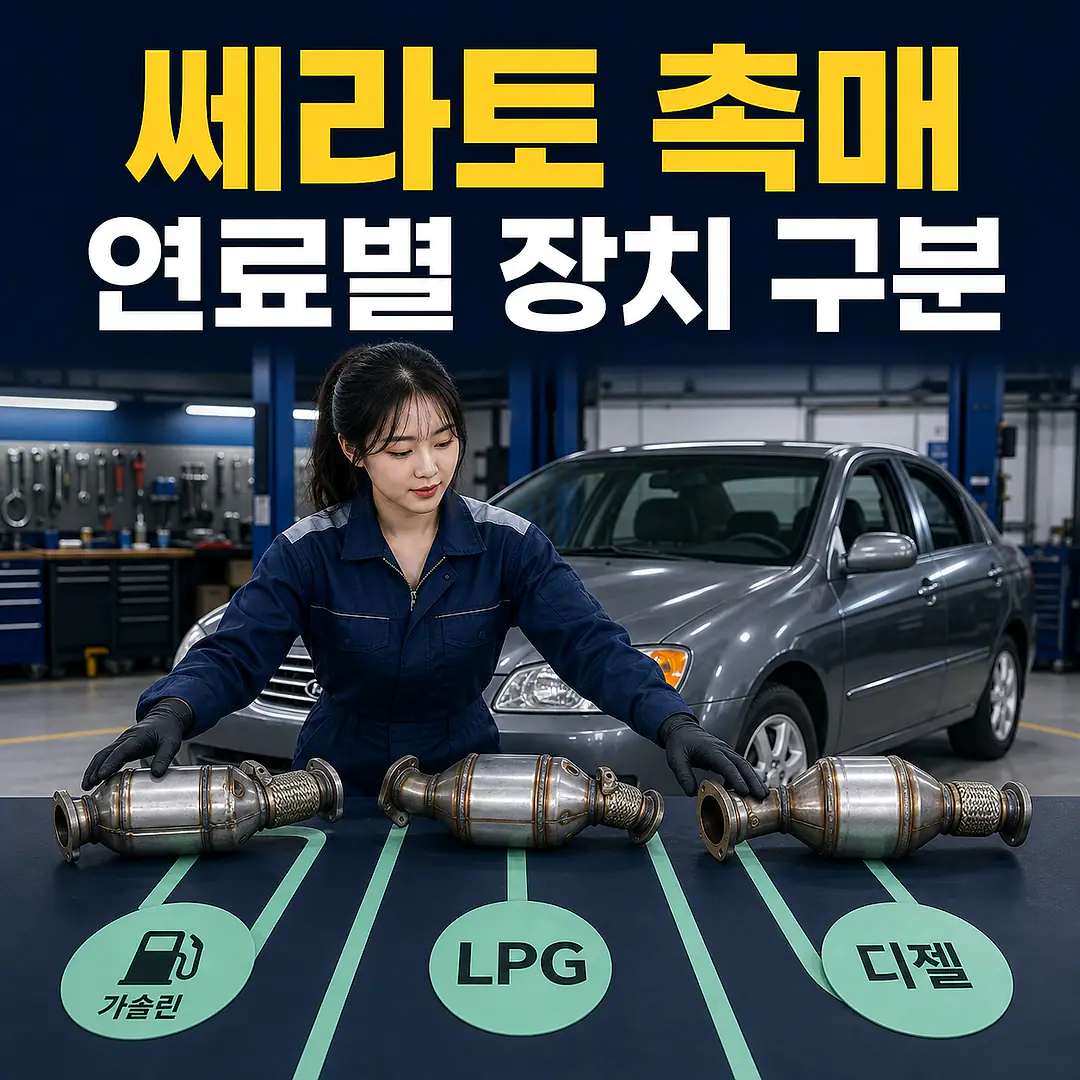 쎄라토 촉매 교체 비용, 가솔린·LPG·디젤 구분 정사각형 썸네일