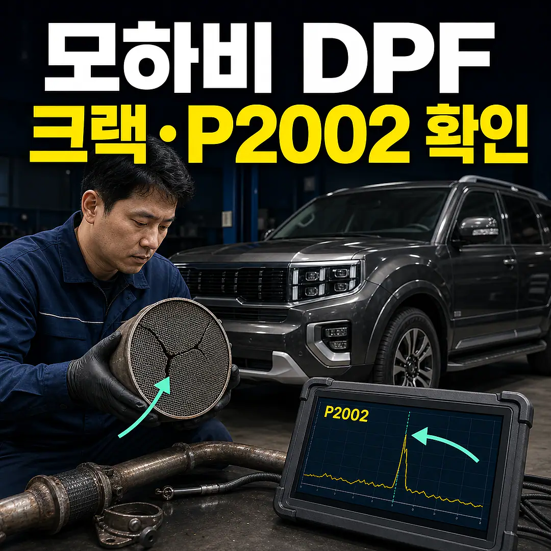 모하비 HM DPF 교체 비용, 크랙·P2002·클리닝 구분 정사각형 썸네일
