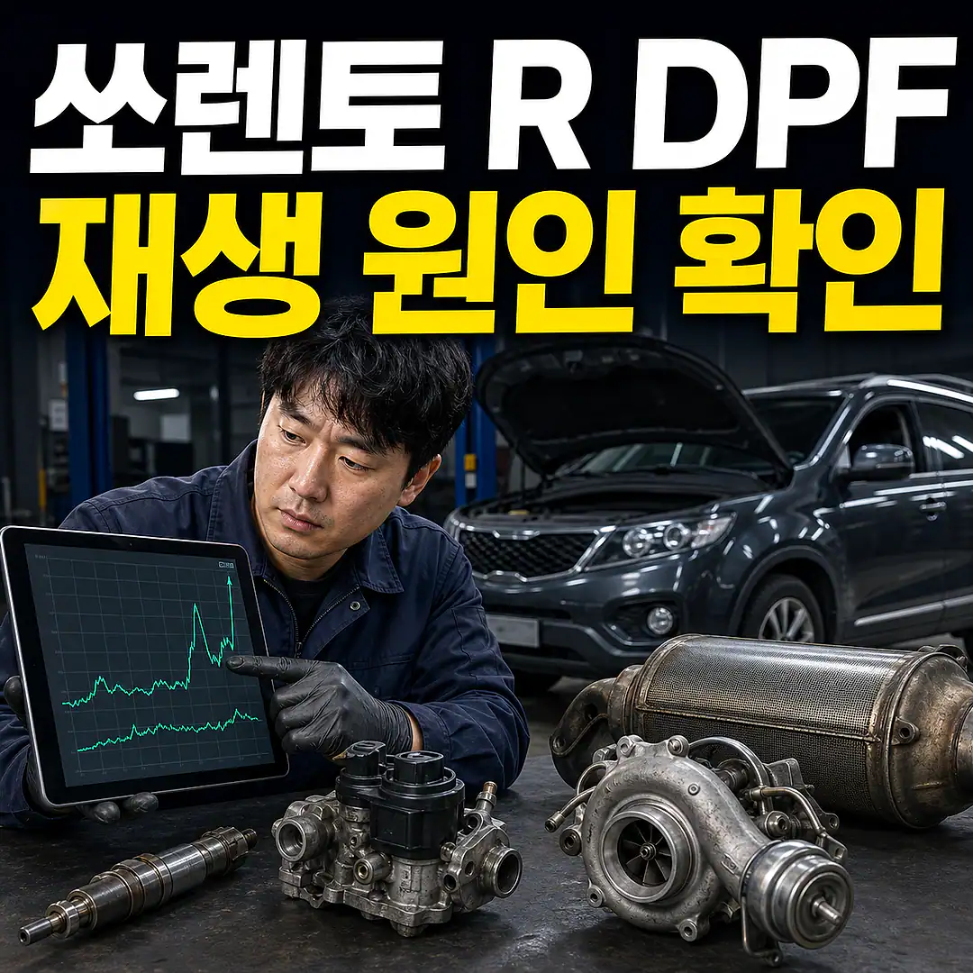 쏘렌토 R DPF 교체 비용, 매연·잦은 재생 원인 확인 정사각형 썸네일