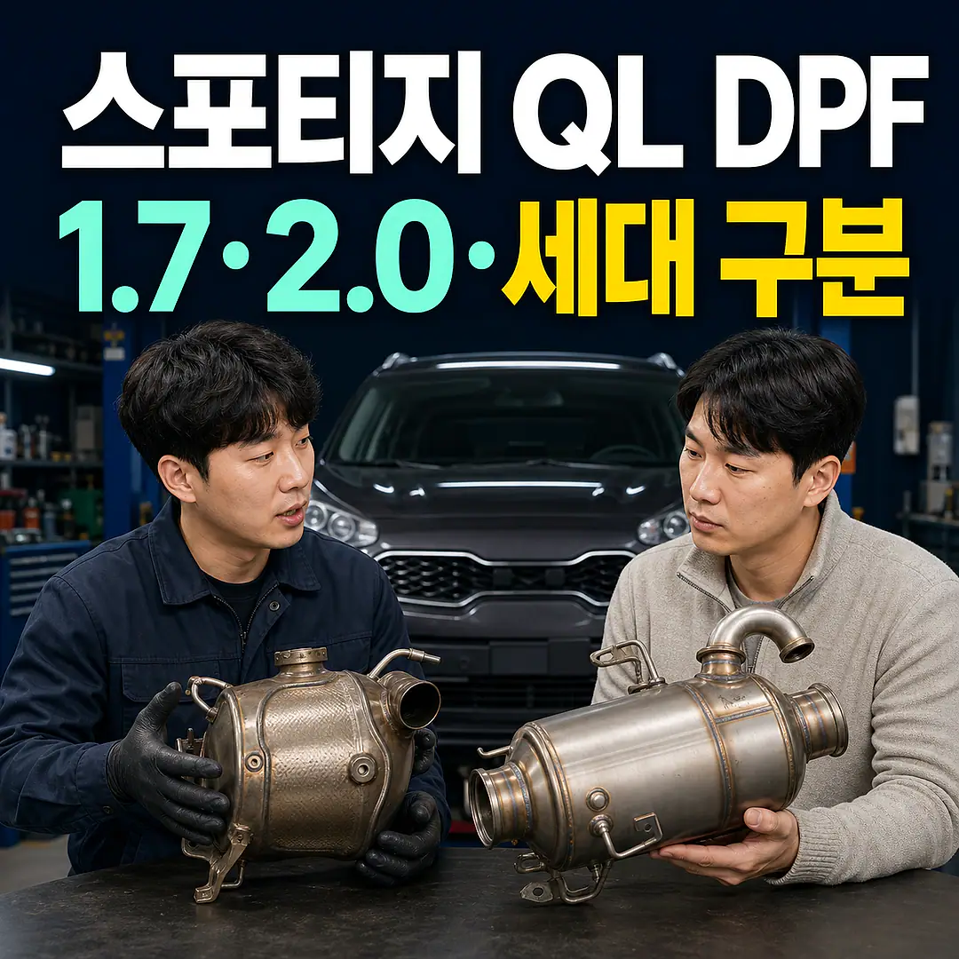 스포티지 QL 촉매 교체 비용, 1.7과 2.0 디젤 구분 정사각형 썸네일