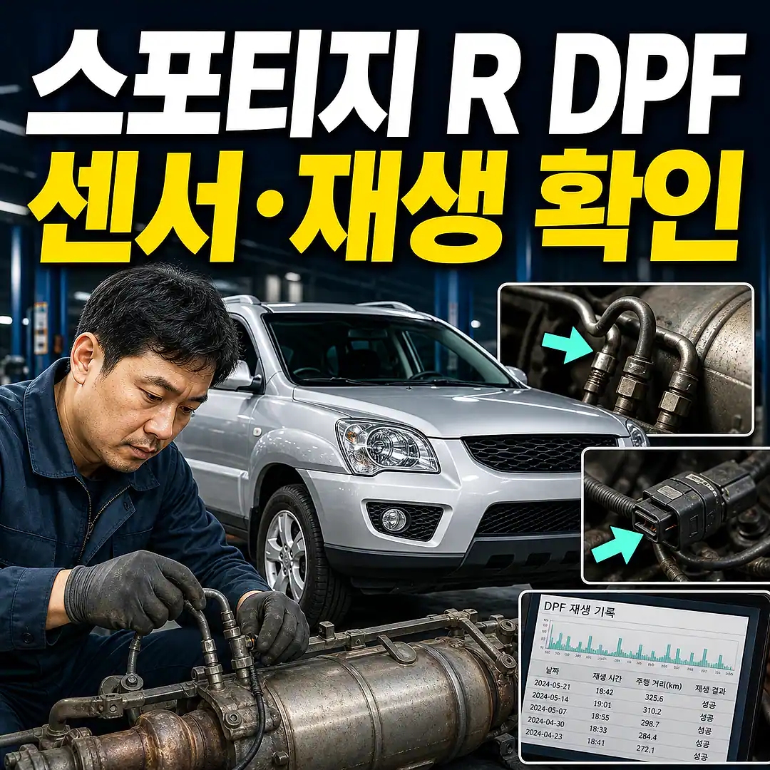 스포티지 R 촉매 교체 비용, DPF·센서·재생 확인 정사각형 썸네일
