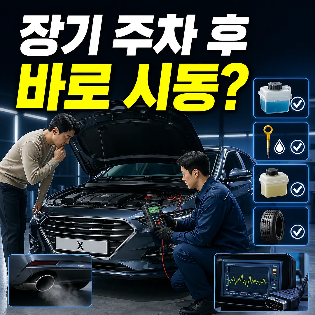 장기 주차 후 촉매 경고등, 시동 전에 확인할 순서 정사각형 썸네일