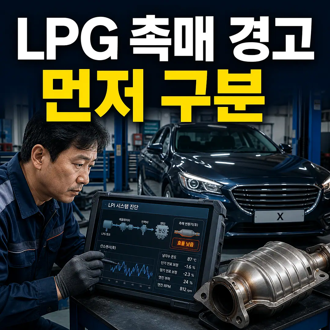LPG 자동차 촉매 경고등, 가솔린과 다른 확인점 정사각형 썸네일