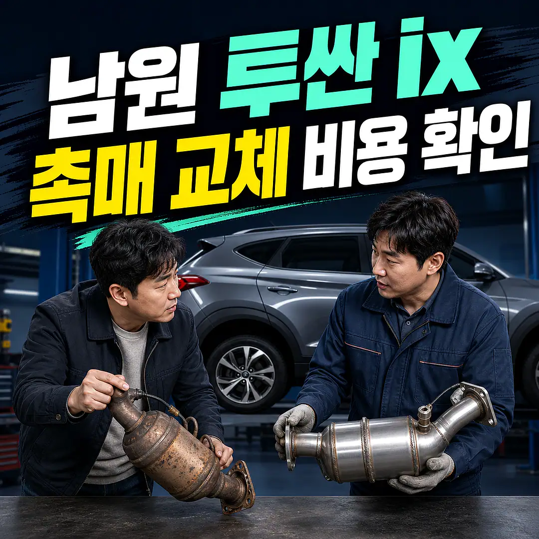 남원 투싼 ix 촉매 교체 비용, 가솔린·디젤 구분 정사각형 썸네일