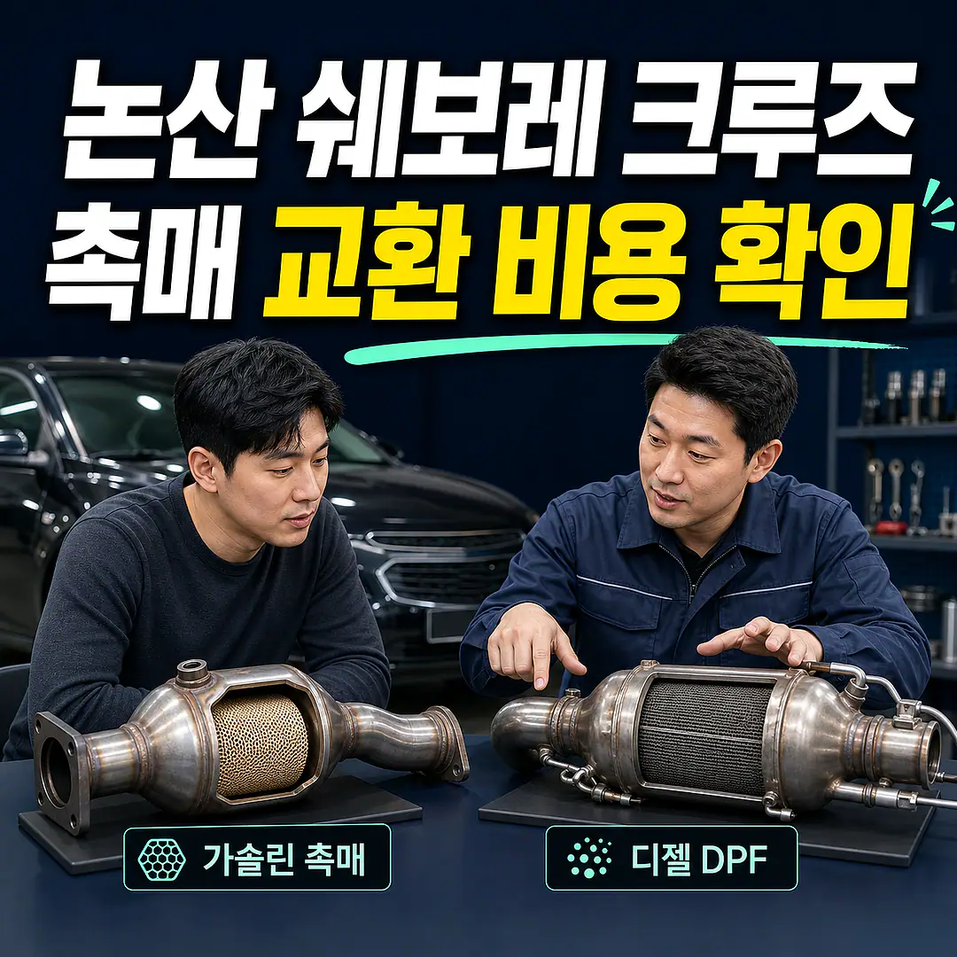 논산 쉐보레 크루즈 촉매 교환 비용, 가솔린·디젤 구분 정사각형 썸네일