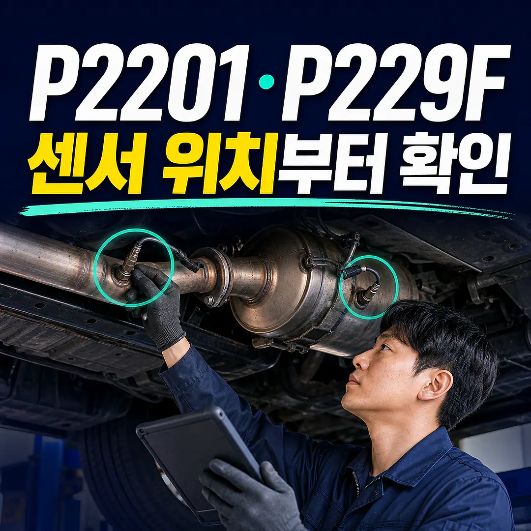 P2201·P229F NOx 센서, 전단·후단 위치부터 구분 정사각형 썸네일