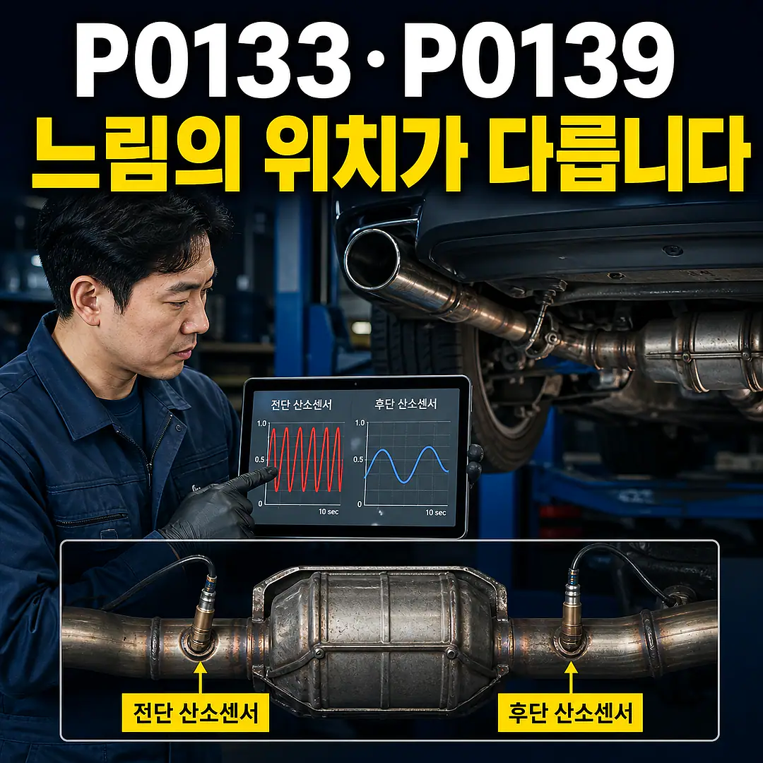 P0133·P0139 산소센서 느린 응답, 앞뒤 역할 구분 정사각형 썸네일