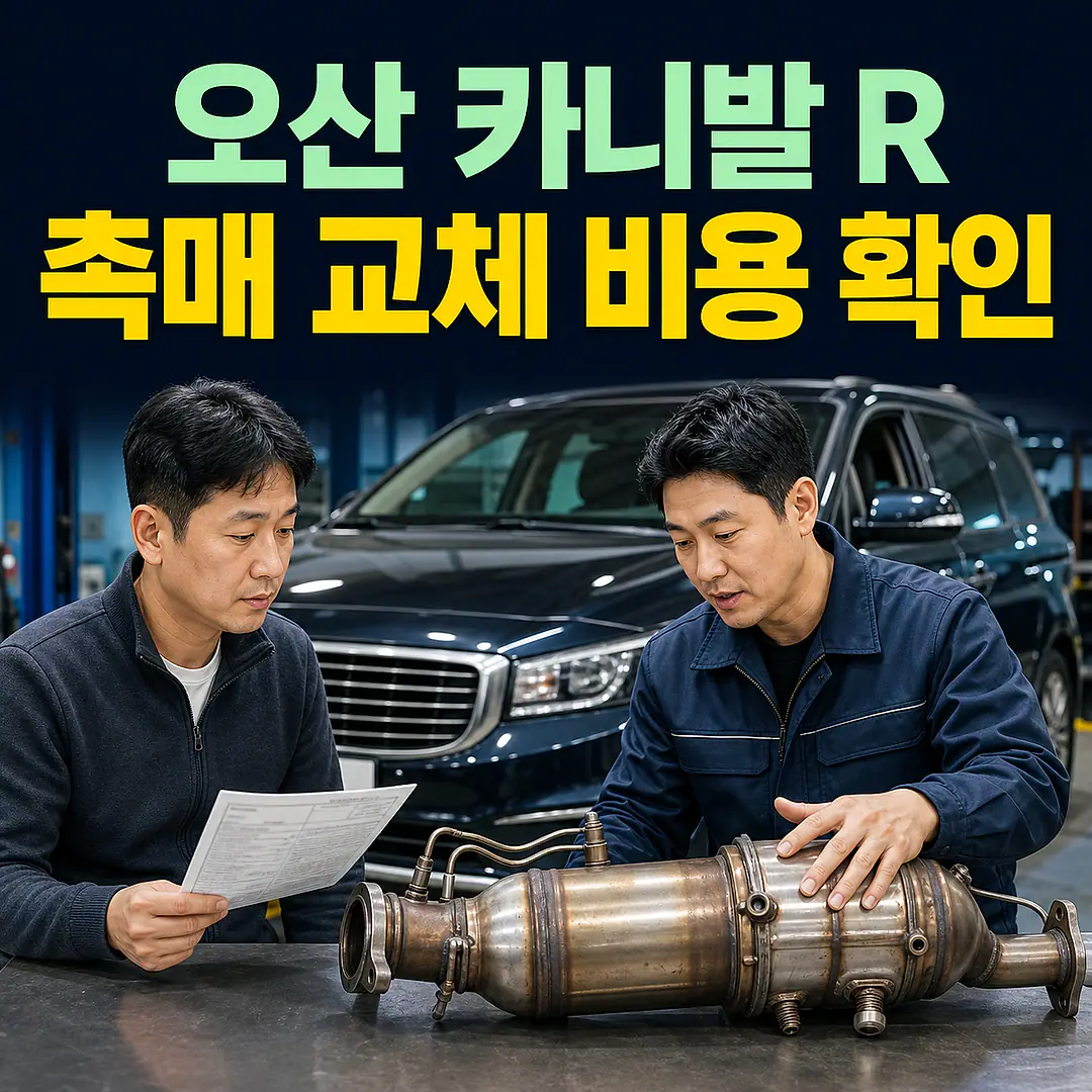 오산 카니발 R 촉매 교체 비용, 승차정원·연식 확인 정사각형 썸네일