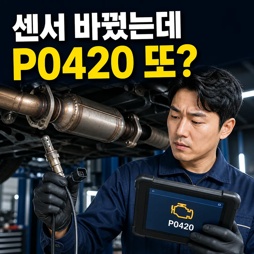 산소센서 교체 후 P0420 재발, 다시 바꾸기 전 확인 순서 정사각형 썸네일