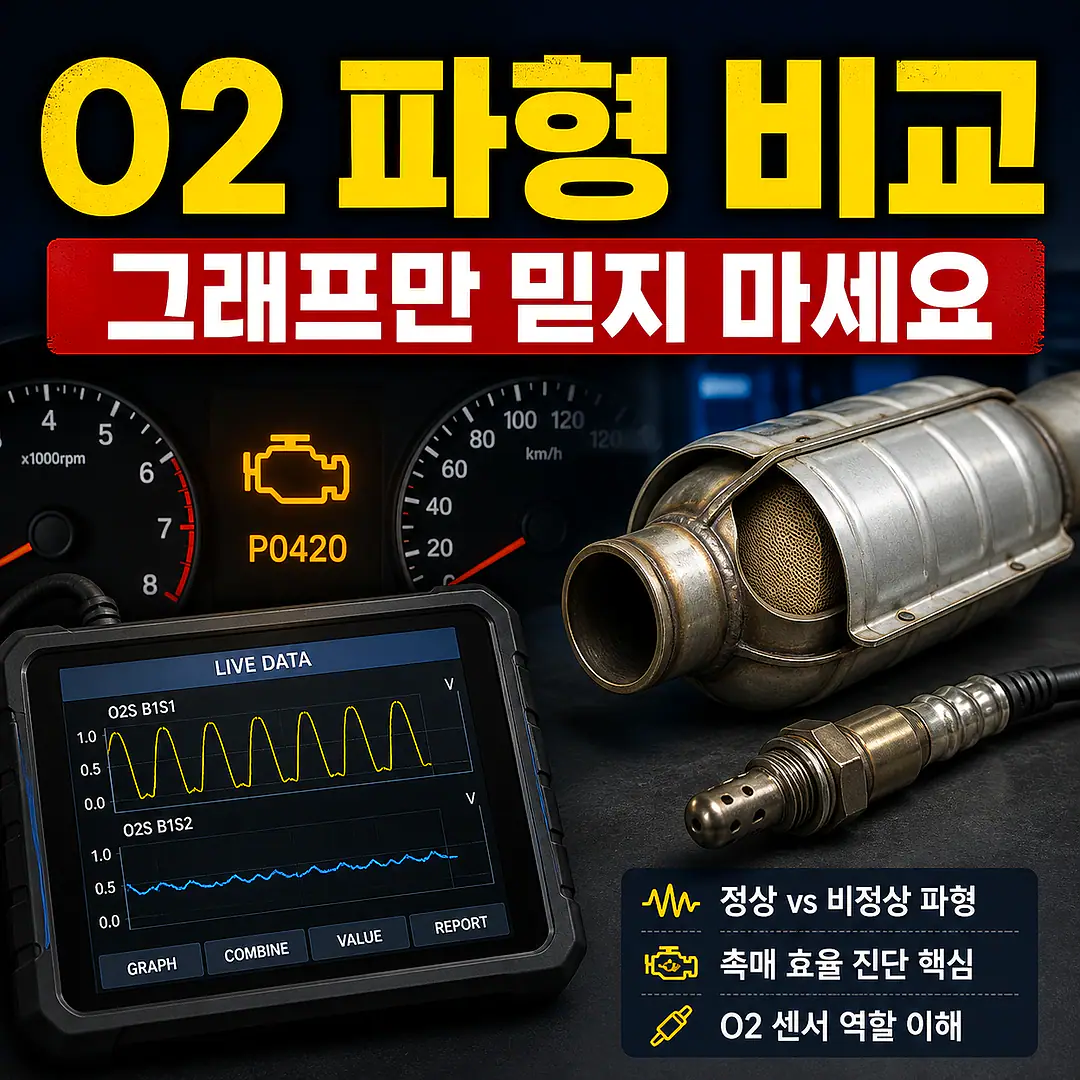산소센서 파형과 촉매 진단, 촉매 교체 전 꼭 확인할 진단 순서 정사각형 썸네일