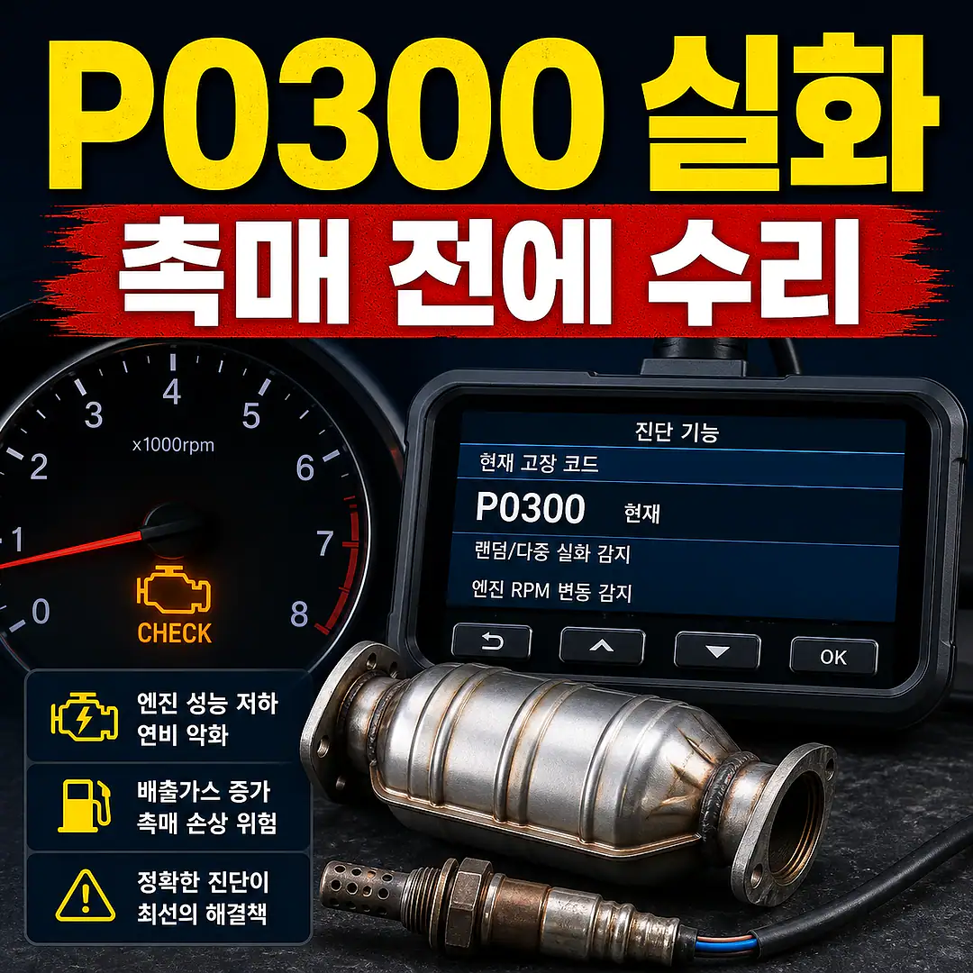 P0300 실화와 촉매 손상, 촉매 교체 전 꼭 확인할 진단 순서 정사각형 썸네일
