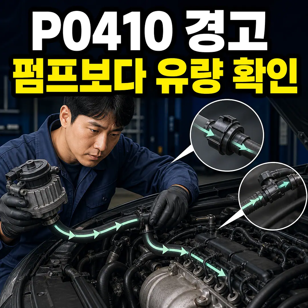 P0410 이차공기분사 오류와 촉매, 펌프·밸브 점검 정사각형 썸네일