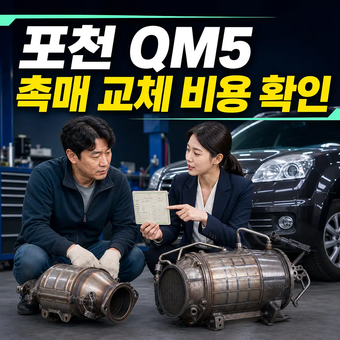 포천 QM5 촉매 교체 비용, 디젤·연식 확인 정사각형 썸네일