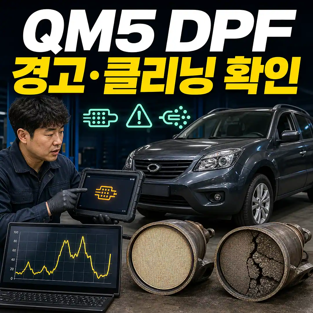 QM5 DPF 교체 비용, 경고등·클리닝 가능 상태 확인 정사각형 썸네일