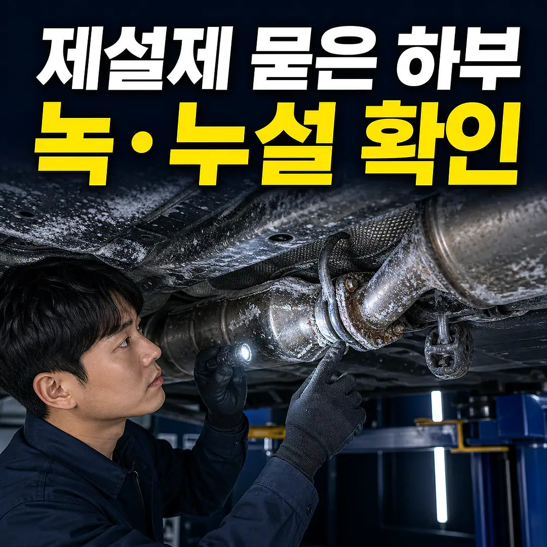 염화칼슘·제설제와 배기 부식, 촉매 누설 전 점검법 1대1 대표 썸네일