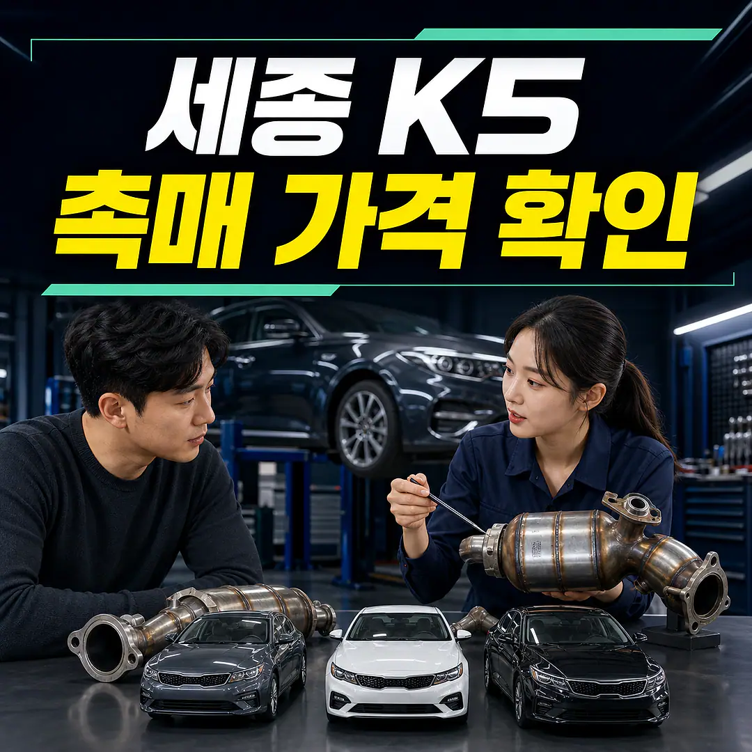 세종 K5 촉매 가격, 세대·연료 확인 정사각형 썸네일