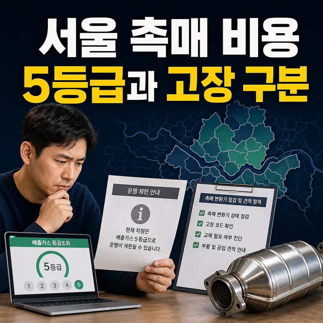 서울 자동차 촉매 비용, 5등급 운행제한 통지만 보고 교체해야 할까? 정사각형 썸네일