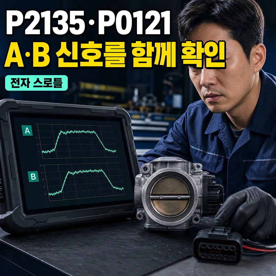 P2135·P0121 스로틀 위치, A·B 신호 상관 확인 정사각형 썸네일