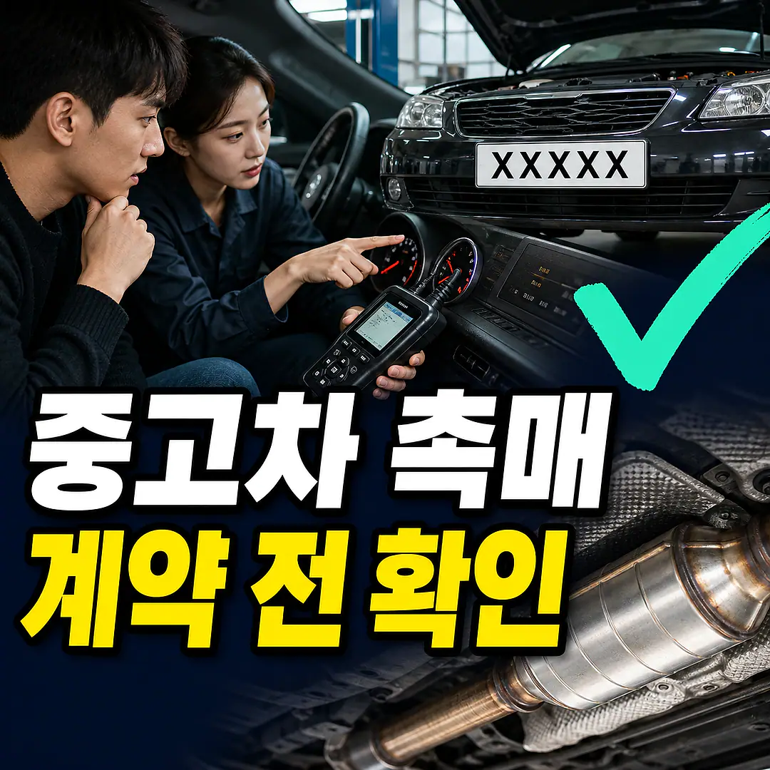 중고차 촉매 확인, 계약 전에 볼 기록 6가지 정사각형 썸네일