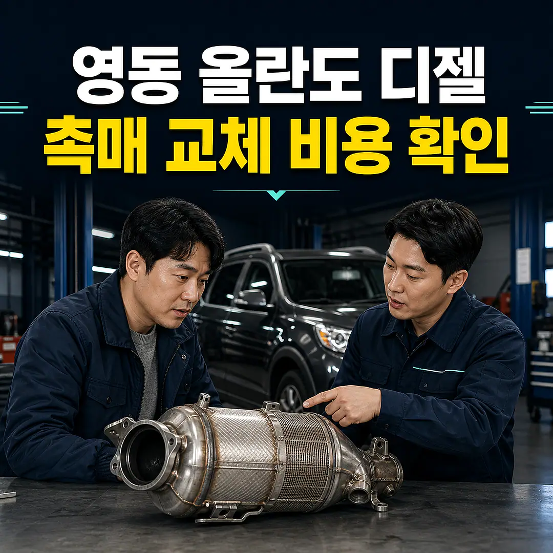영동 올란도 디젤 촉매 교체 비용, 연식 확인 정사각형 썸네일