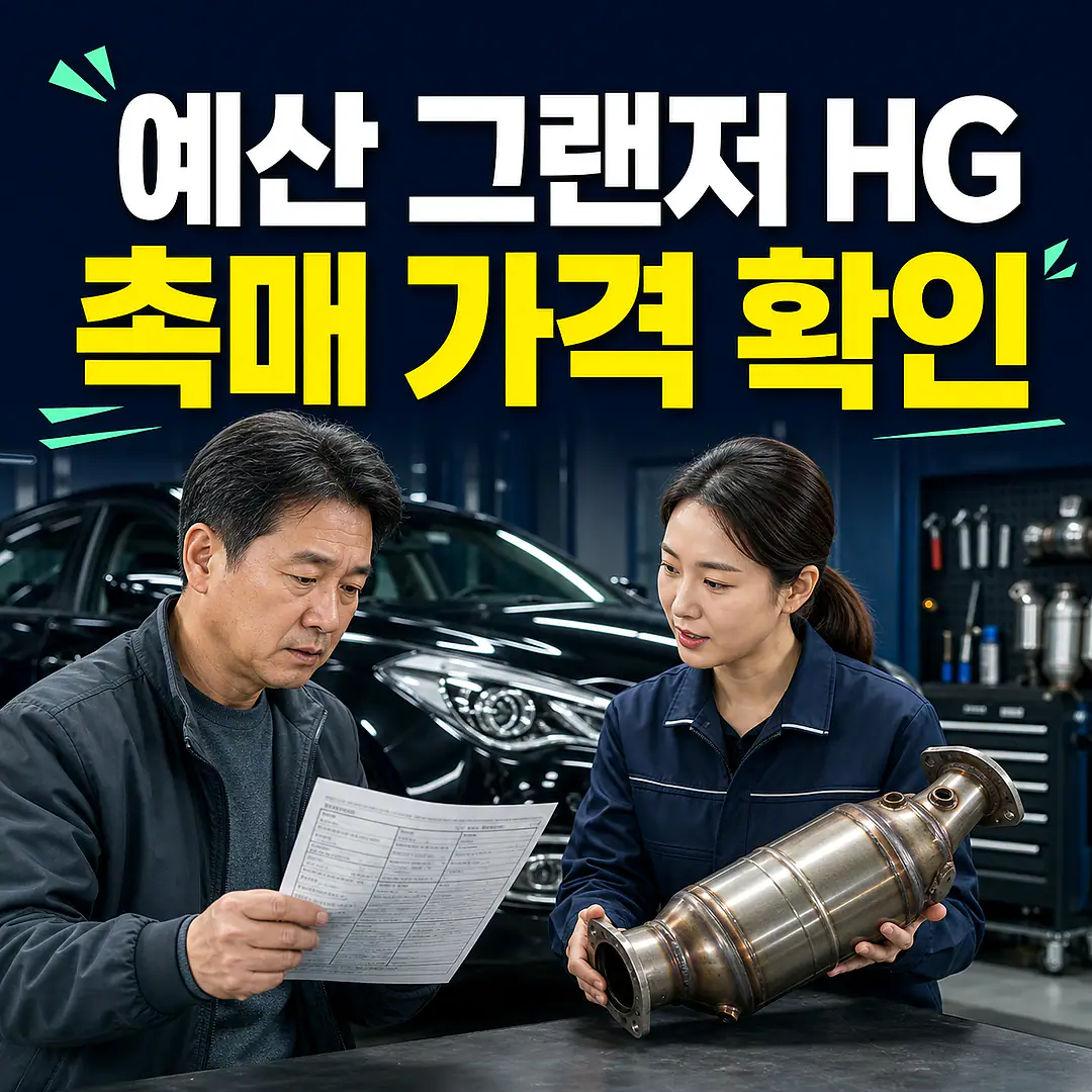 예산 그랜저 HG 촉매 가격, 가솔린·LPI 구분 정사각형 썸네일