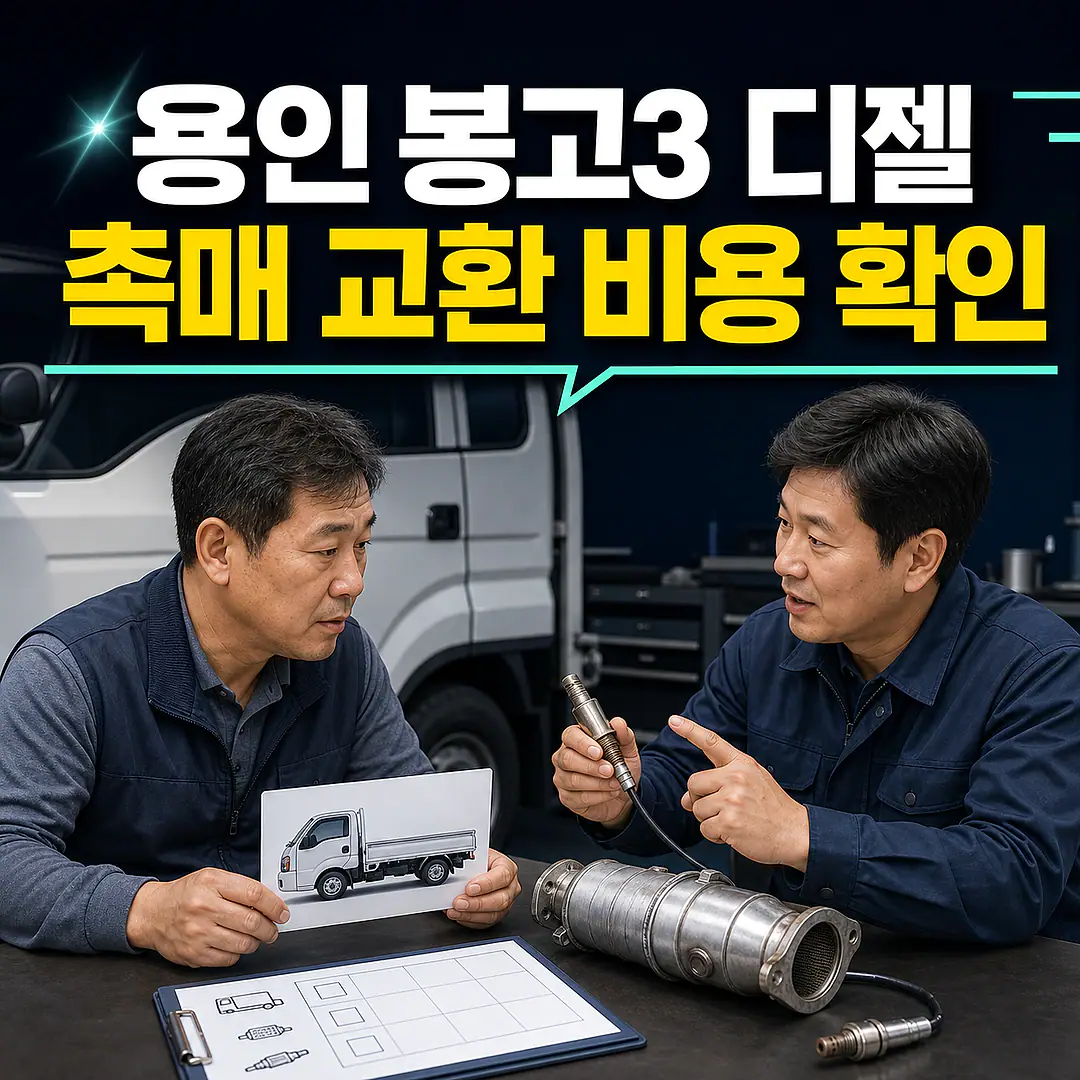 용인 봉고3 디젤 촉매 교환 비용, 연식과 용도부터 정사각형 썸네일