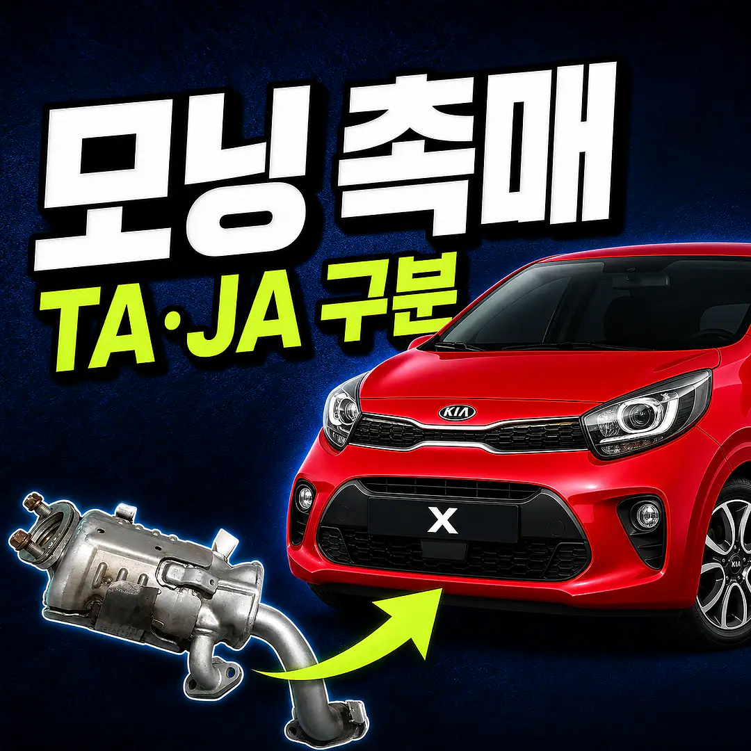 기아 모닝 차량 전체와 촉매 제품